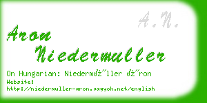 aron niedermuller business card